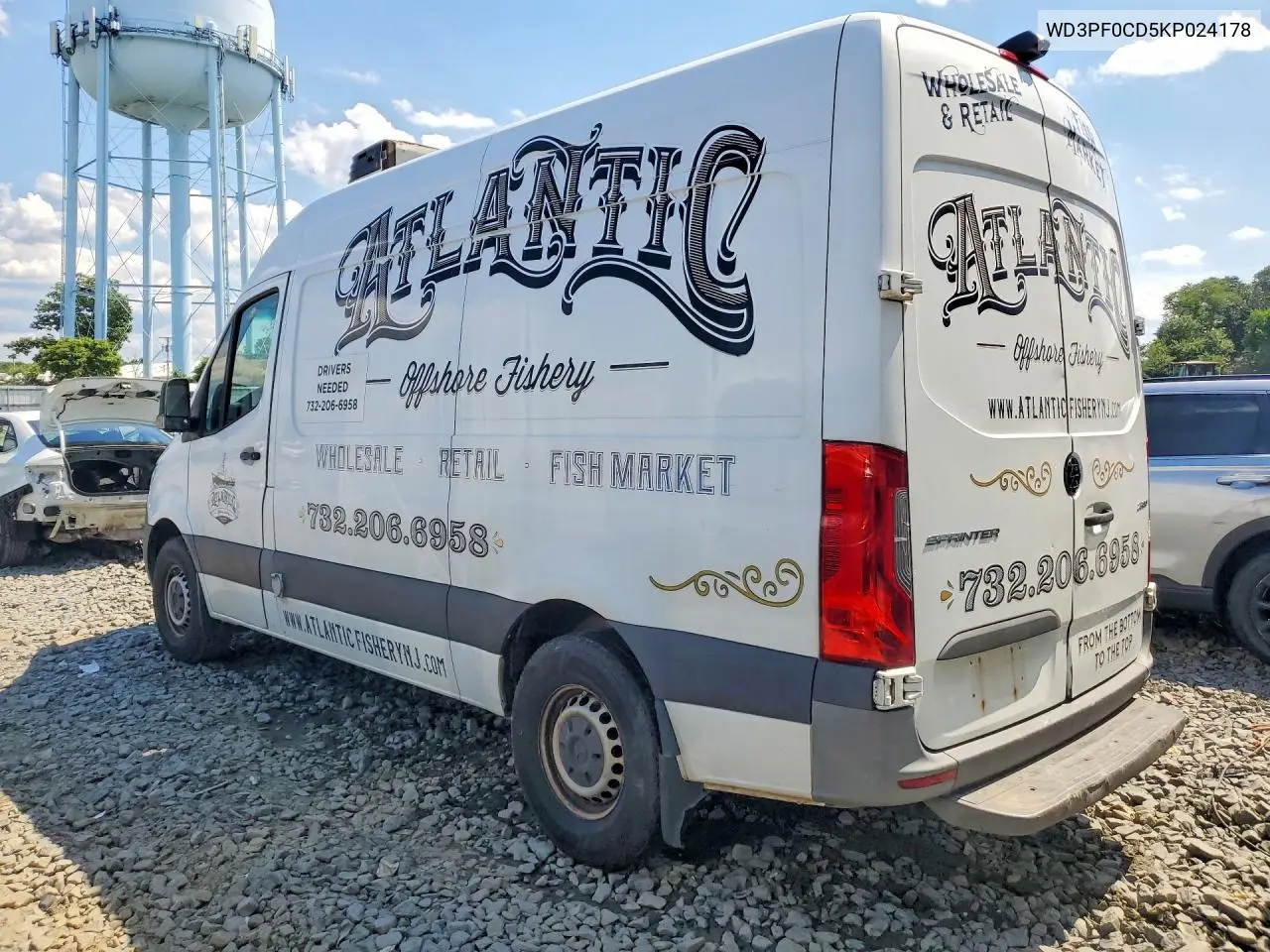 2019 Mercedes-Benz Sprinter 2500/3500 VIN: WD3PF0CD5KP024178 Lot: 58936246