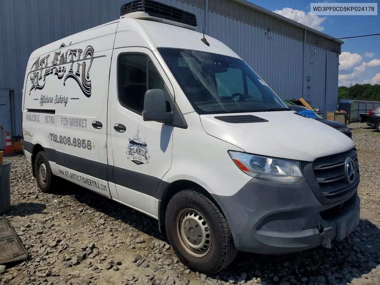 2019 Mercedes-Benz Sprinter 2500/3500 VIN: WD3PF0CD5KP024178 Lot: 58936246