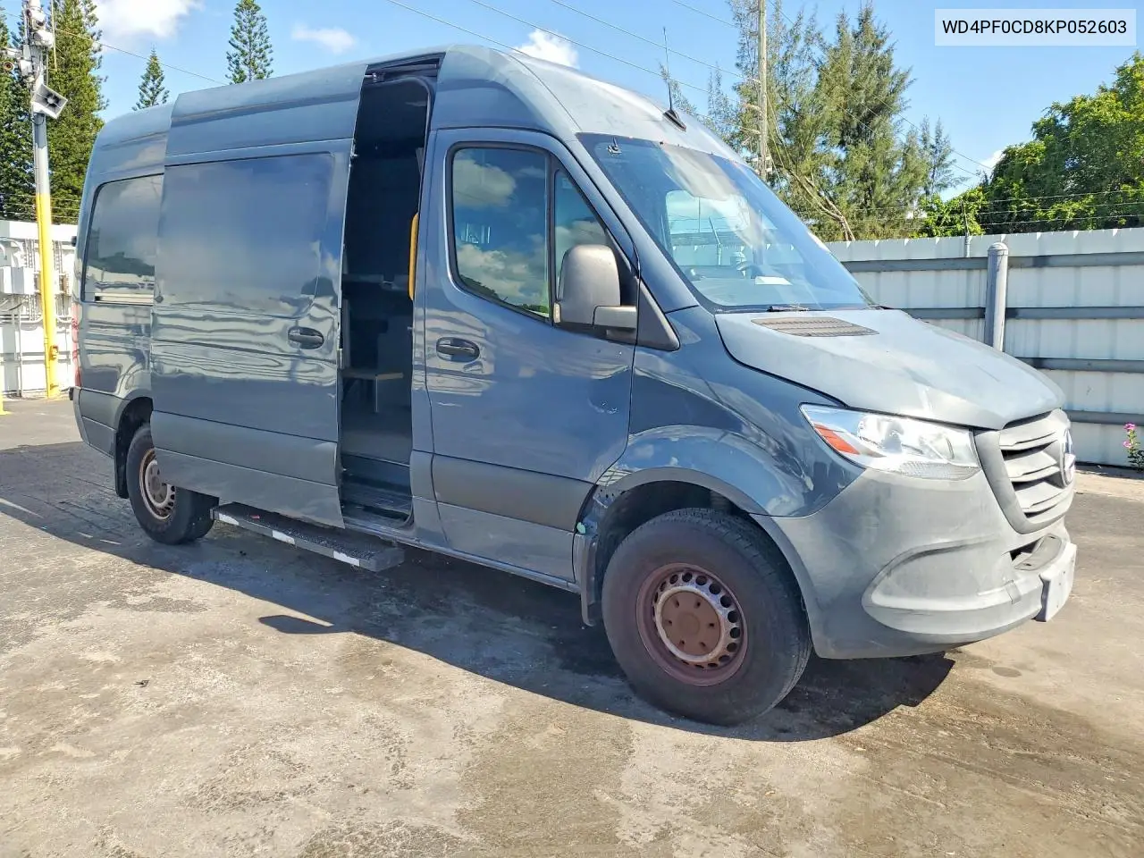 2019 Mercedes-Benz Sprinter 2500 VIN: WD4PF0CD8KP052603 Lot: 59111896