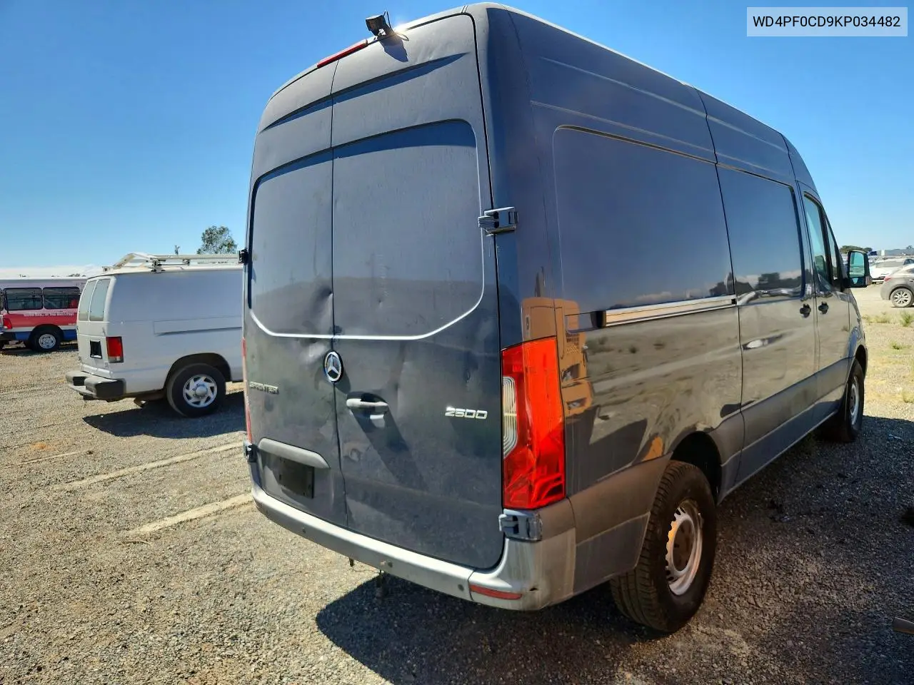 2019 Mercedes-Benz Sprinter VIN: WD4PF0CD9KP034482 Lot: 59807666