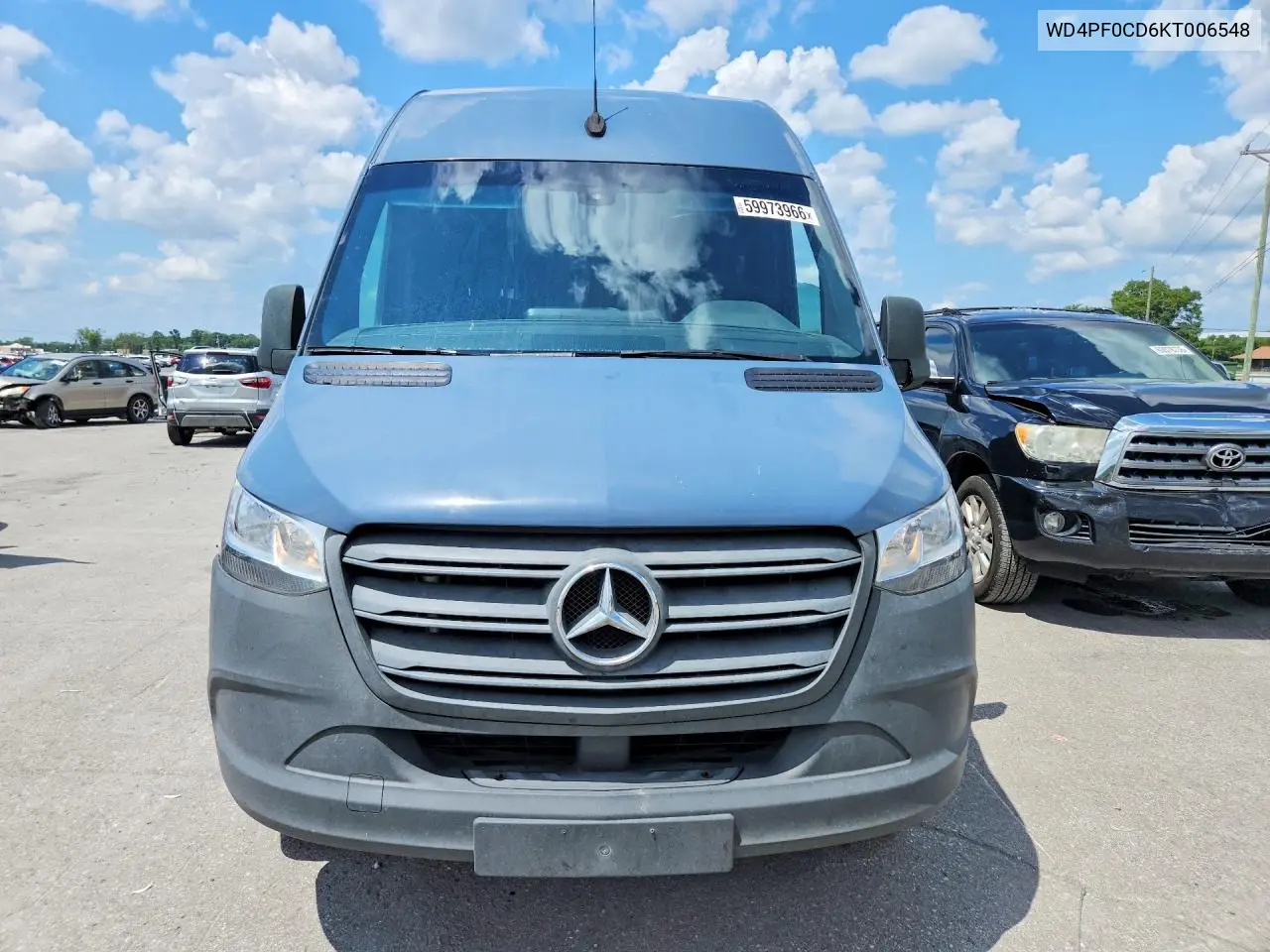 2019 Mercedes-Benz Sprinter 2500/3500 Delivery Van VIN: WD4PF0CD6KT006548 Lot: 59973966