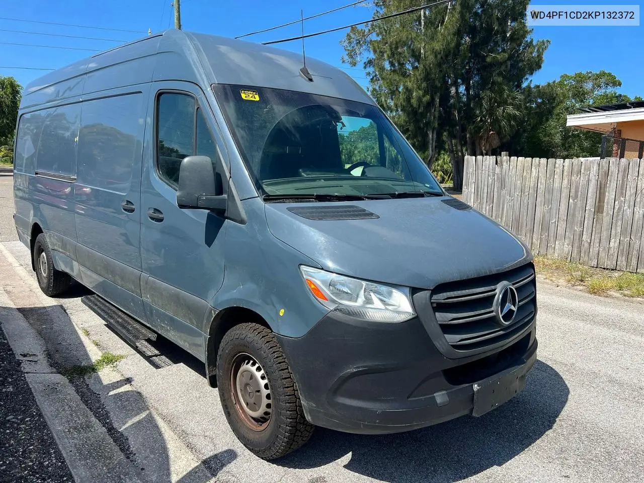 2019 Mercedes-Benz Sprinter 2500/3500 VIN: WD4PF1CD2KP132372 Lot: 60043286