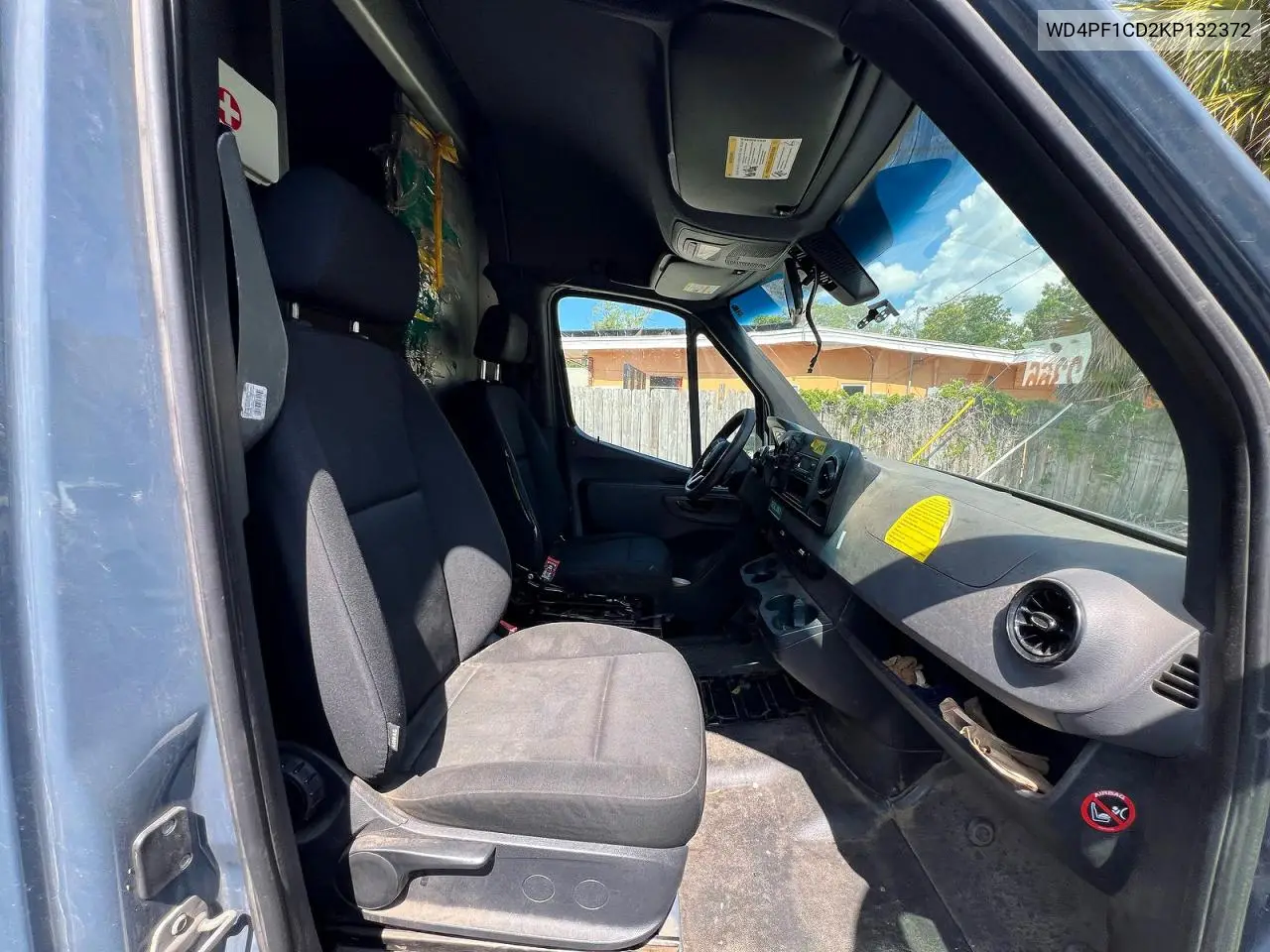2019 Mercedes-Benz Sprinter 2500/3500 VIN: WD4PF1CD2KP132372 Lot: 60043286