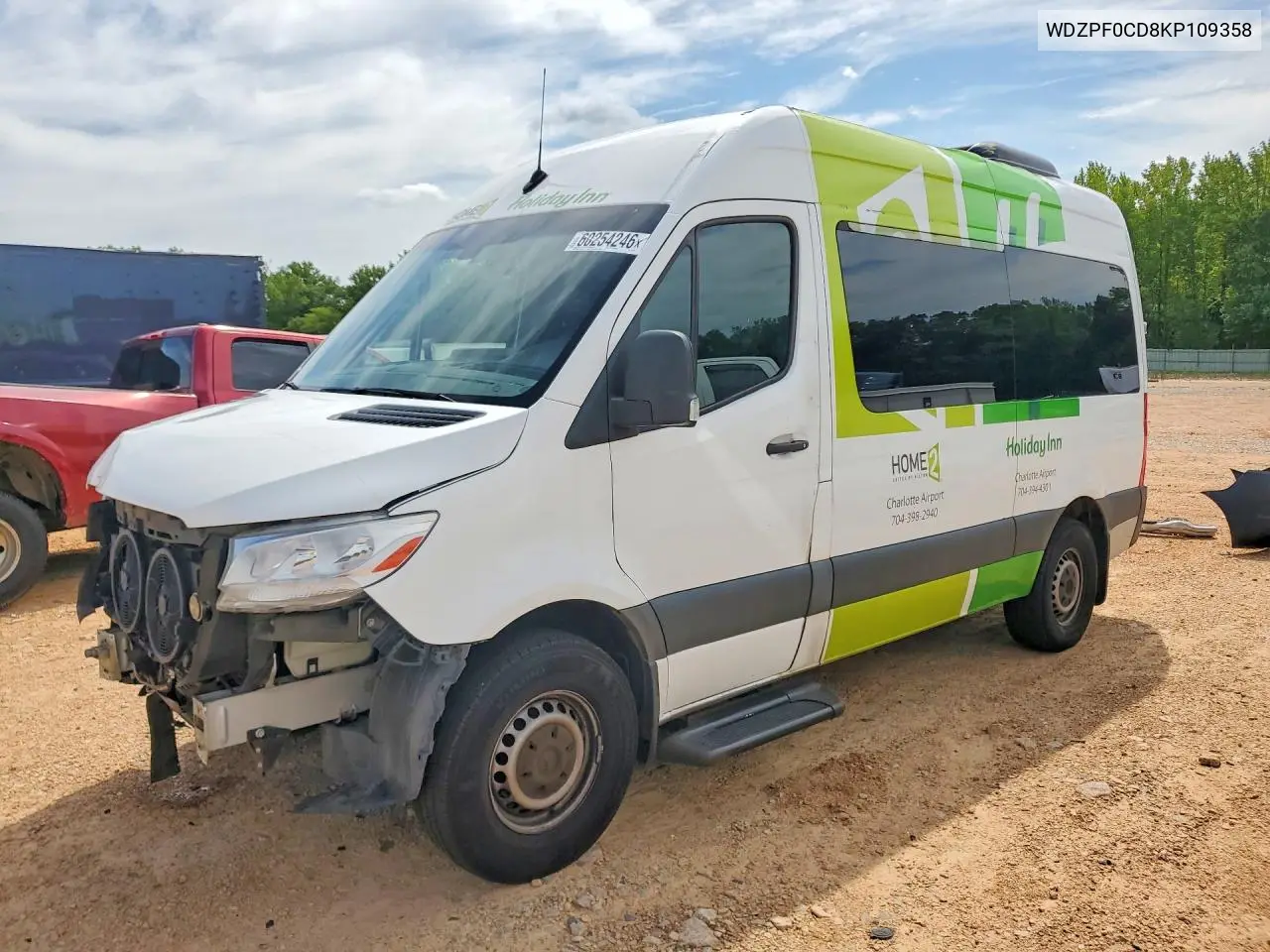 2019 Mercedes-Benz Sprinter 2500/3500 VIN: WDZPF0CD8KP109358 Lot: 60254246