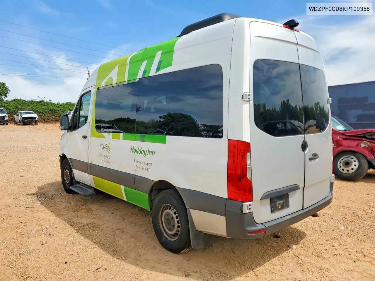 2019 Mercedes-Benz Sprinter 2500/3500 VIN: WDZPF0CD8KP109358 Lot: 60254246