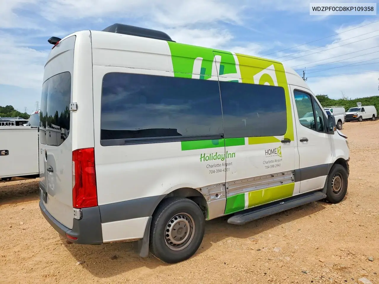 2019 Mercedes-Benz Sprinter 2500/3500 VIN: WDZPF0CD8KP109358 Lot: 60254246