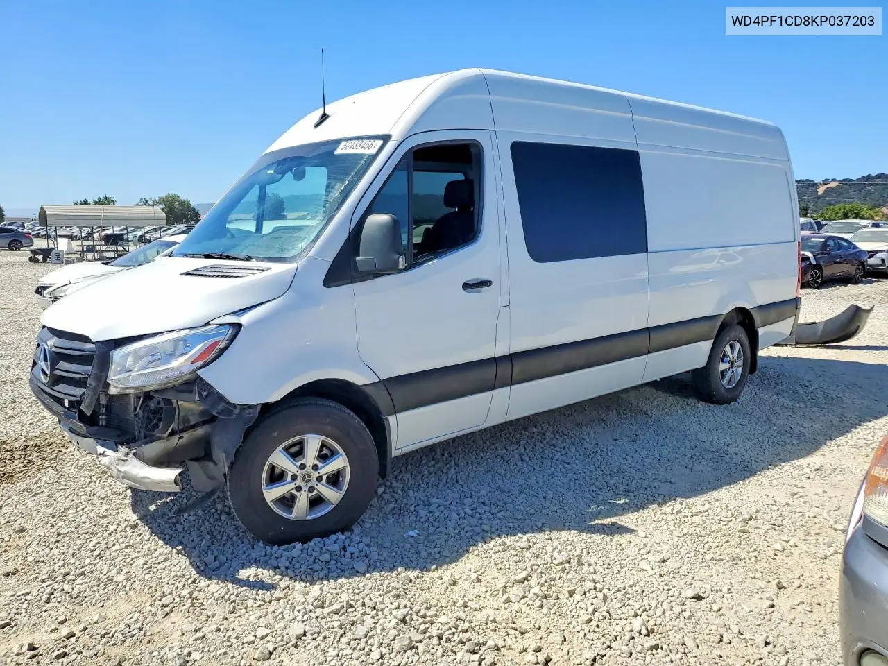 2019 Mercedes-Benz Sprinter 2500/3500 VIN: WD4PF1CD8KP037203 Lot: 60433456