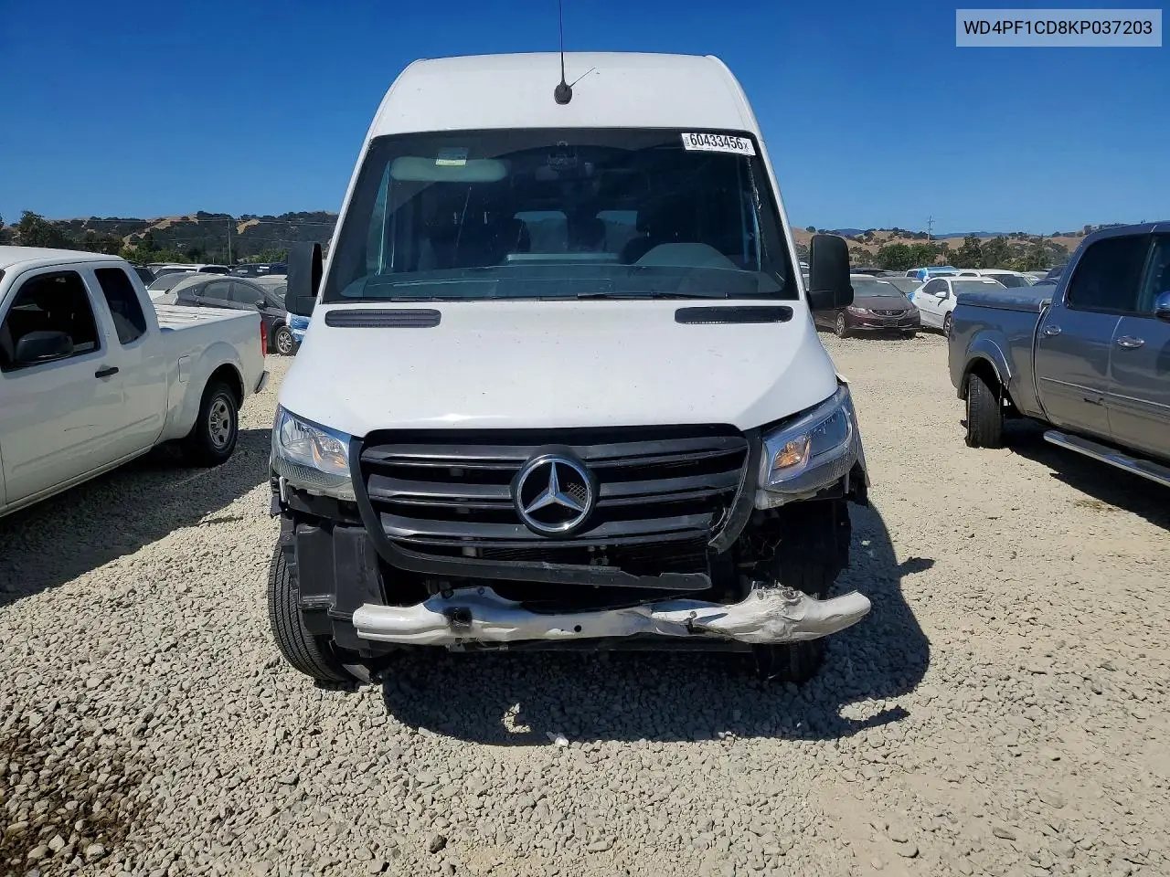 2019 Mercedes-Benz Sprinter 2500/3500 VIN: WD4PF1CD8KP037203 Lot: 60433456