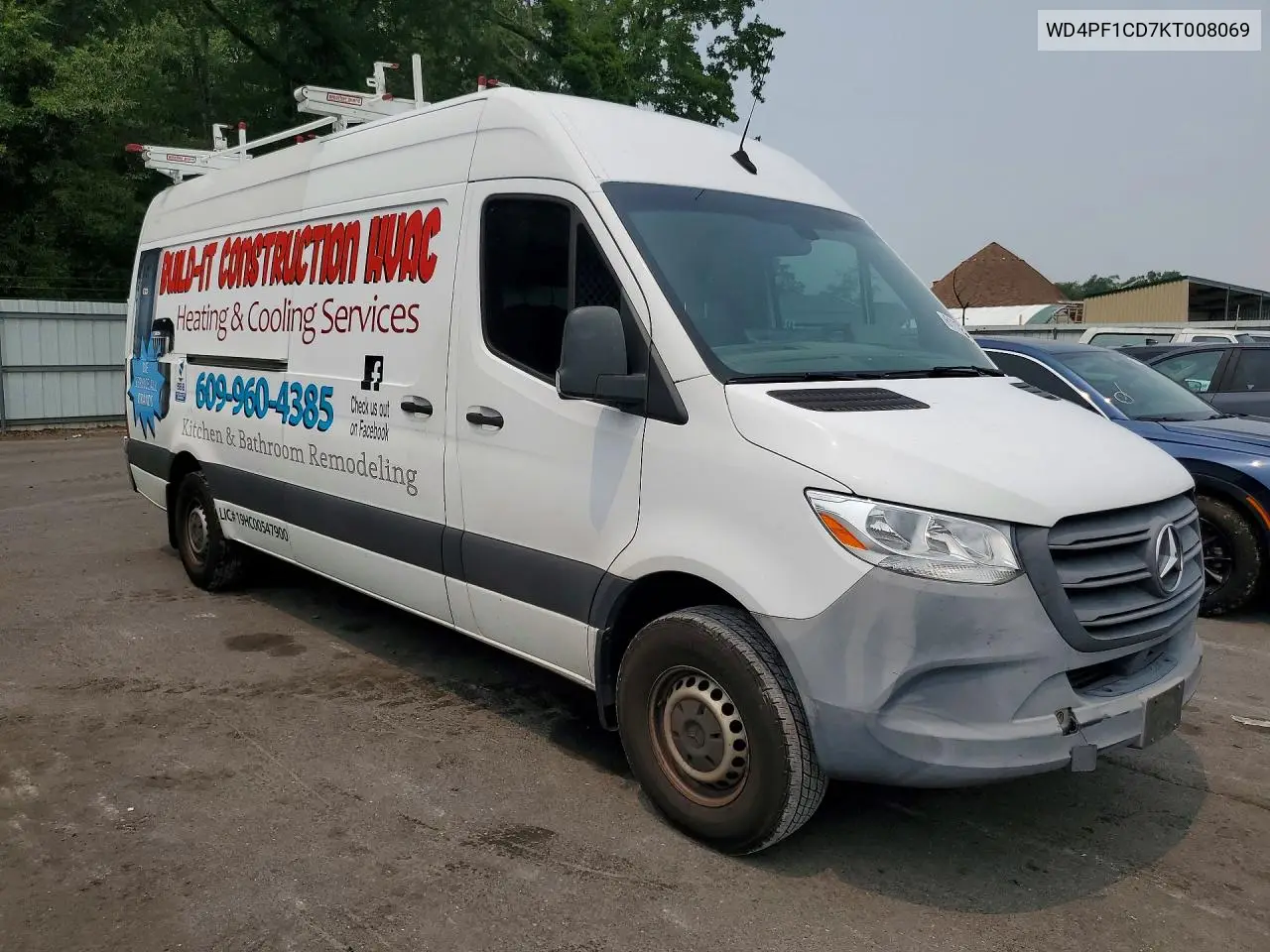 2019 Mercedes-Benz Sprinter 2500/3500 VIN: WD4PF1CD7KT008069 Lot: 61118236