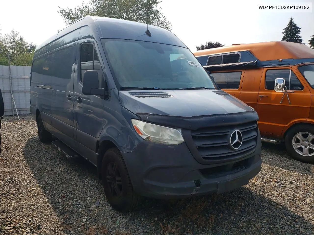 2019 Mercedes-Benz Sprinter 2500/3500 VIN: WD4PF1CD3KP109182 Lot: 61329246