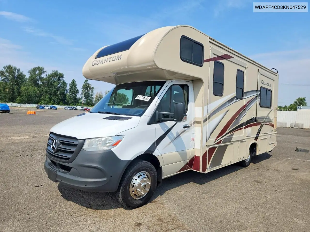 2019 Mercedes Sprinter Rv - Rv VIN: WDAPF4CD8KN047529 Lot: 61610556