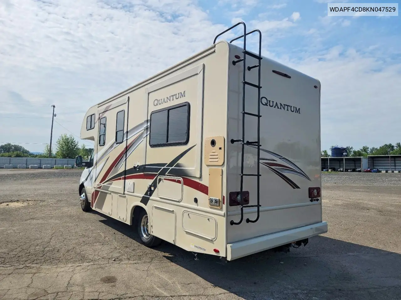 2019 Mercedes Sprinter Rv - Rv VIN: WDAPF4CD8KN047529 Lot: 61610556