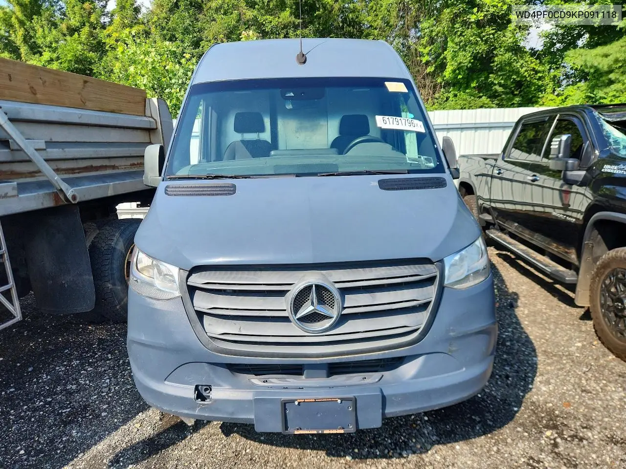 2019 Mercedes-Benz Sprinter 2500/3500 VIN: WD4PF0CD9KP091118 Lot: 61791796
