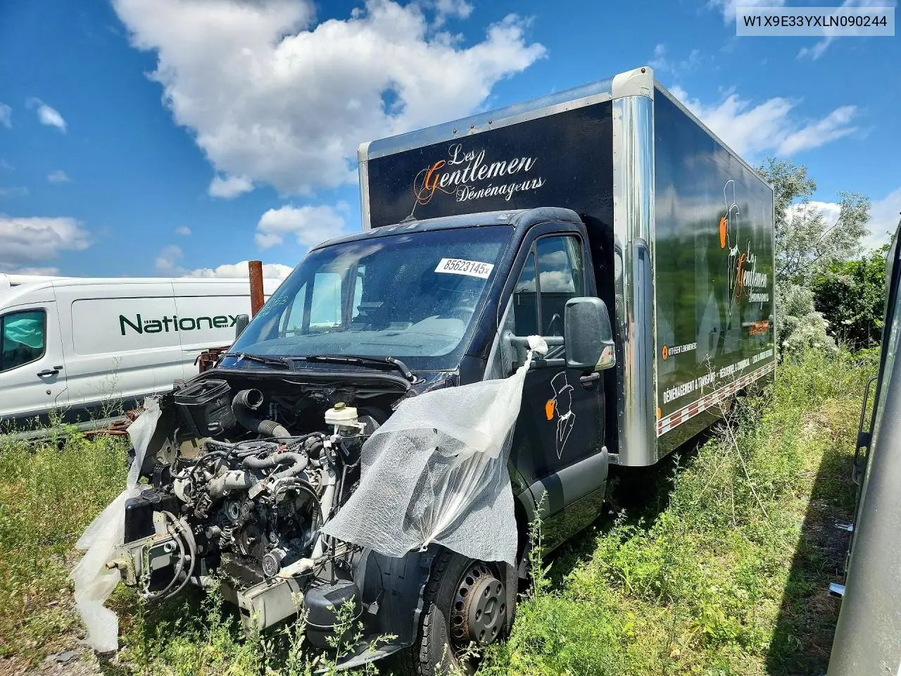 2020 Mercedes-Benz Sprinter 3500 VIN: W1X9E33YXLN090244 Lot: 85623145