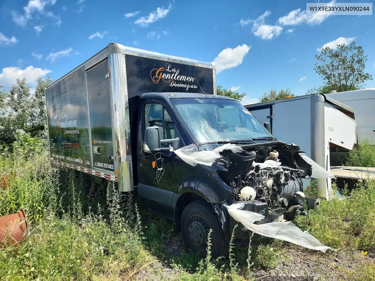 2020 Mercedes-Benz Sprinter 3500 VIN: W1X9E33YXLN090244 Lot: 85623145