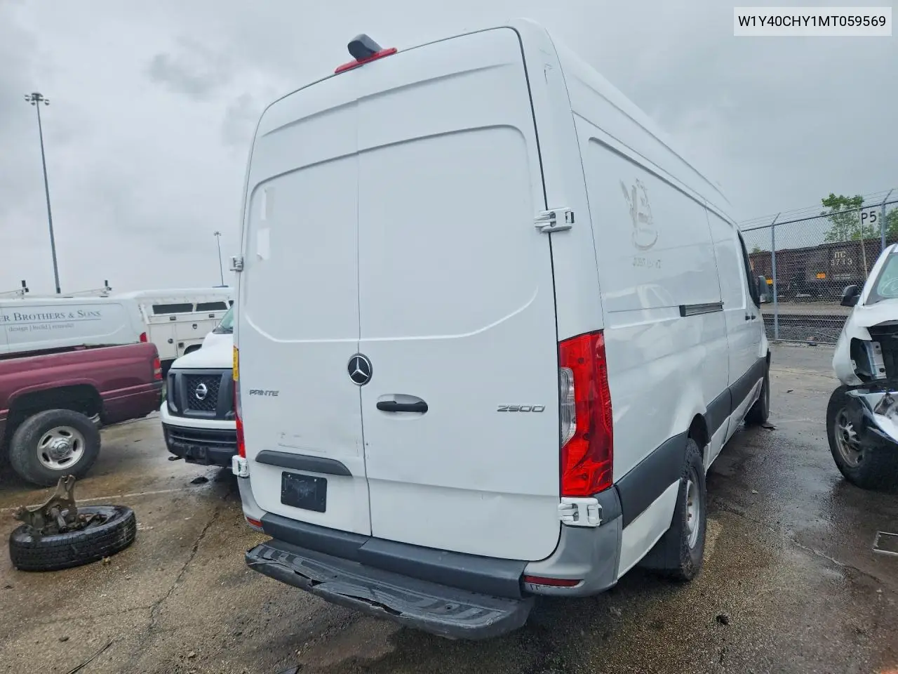 2021 Mercedes-Benz Sprinter 2500 Delivery Van VIN: W1Y40CHY1MT059569 Lot: 58866376