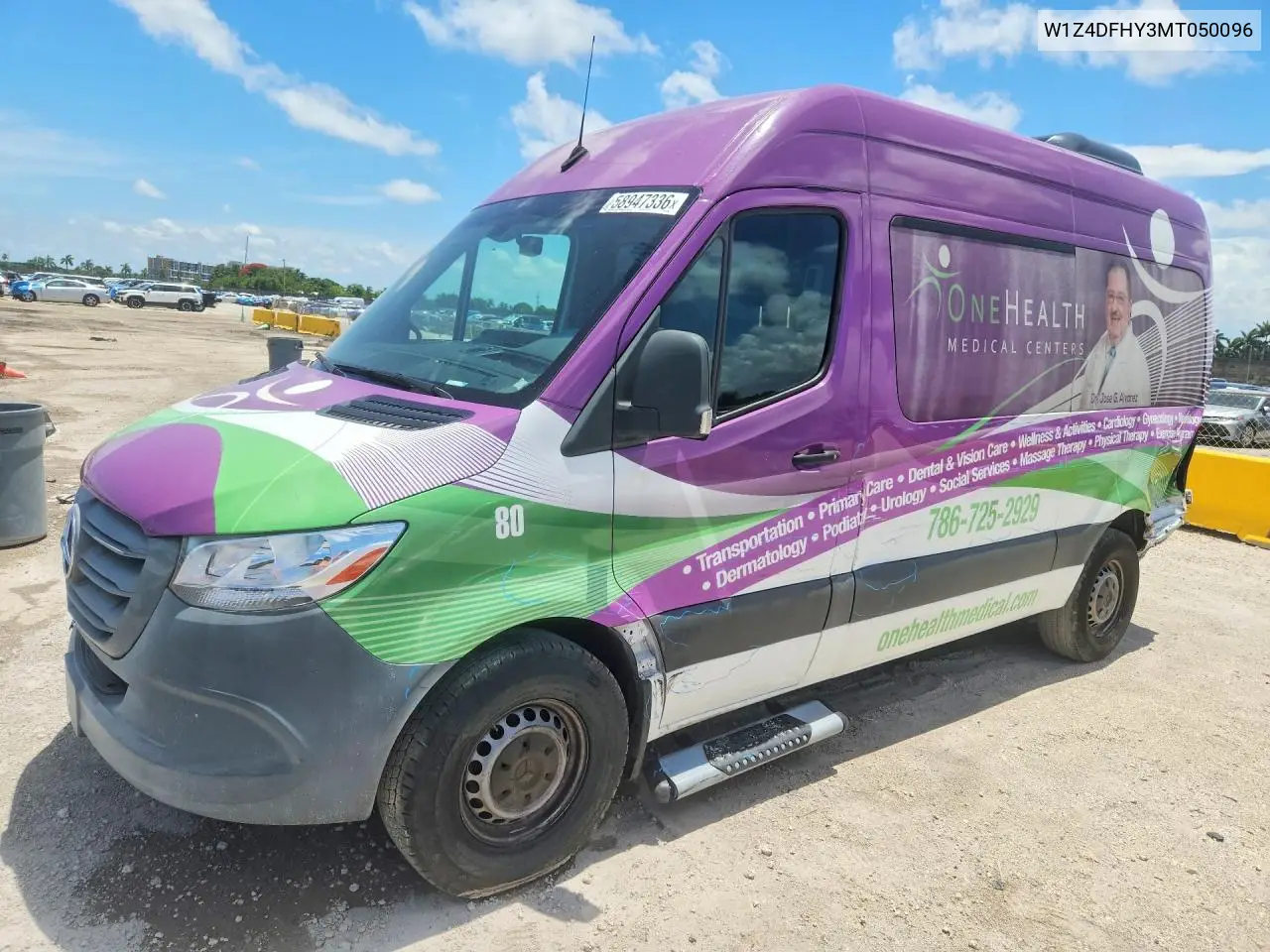 2021 Mercedes-Benz Sprinter VIN: W1Z4DFHY3MT050096 Lot: 58947336