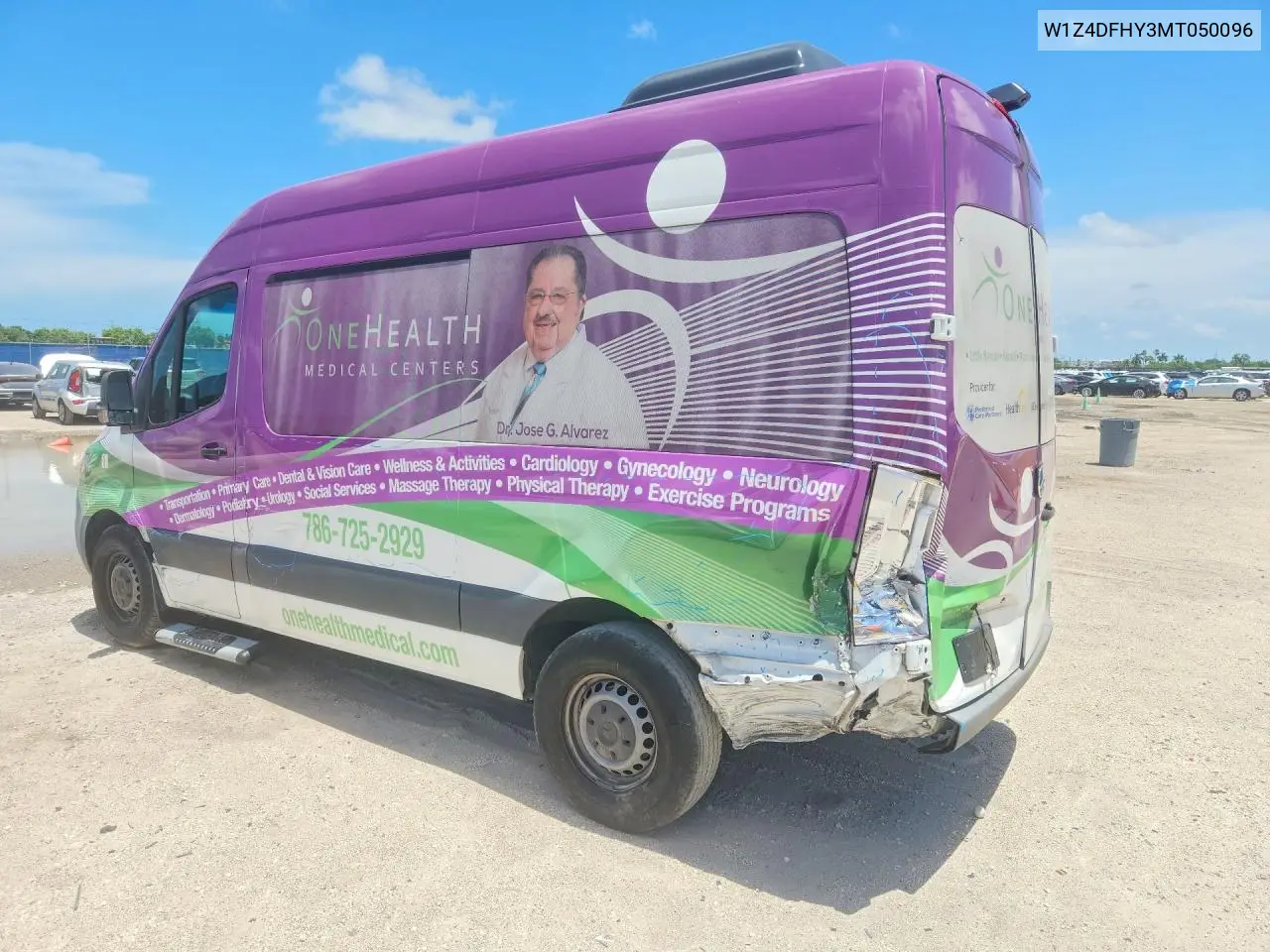 2021 Mercedes-Benz Sprinter VIN: W1Z4DFHY3MT050096 Lot: 58947336