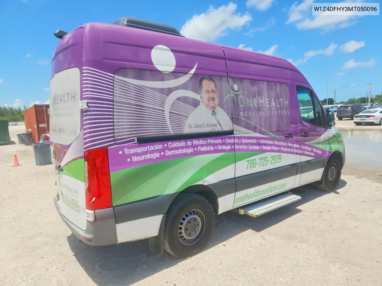2021 Mercedes-Benz Sprinter VIN: W1Z4DFHY3MT050096 Lot: 58947336