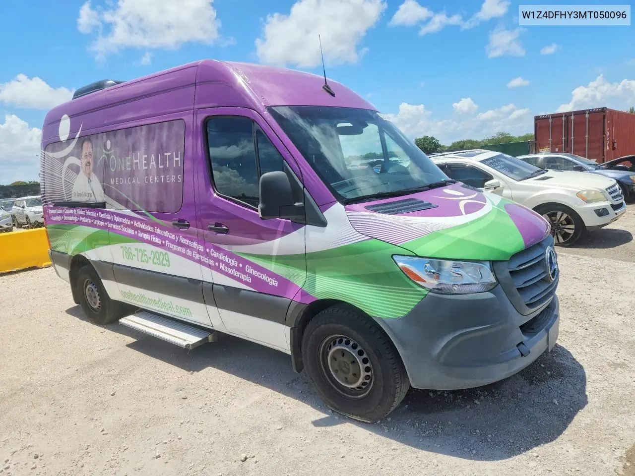 2021 Mercedes-Benz Sprinter VIN: W1Z4DFHY3MT050096 Lot: 58947336