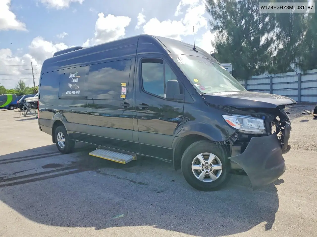 2021 Mercedes-Benz Sprinter 2500 VIN: W1Z4EGHY3MT081187 Lot: 59596996