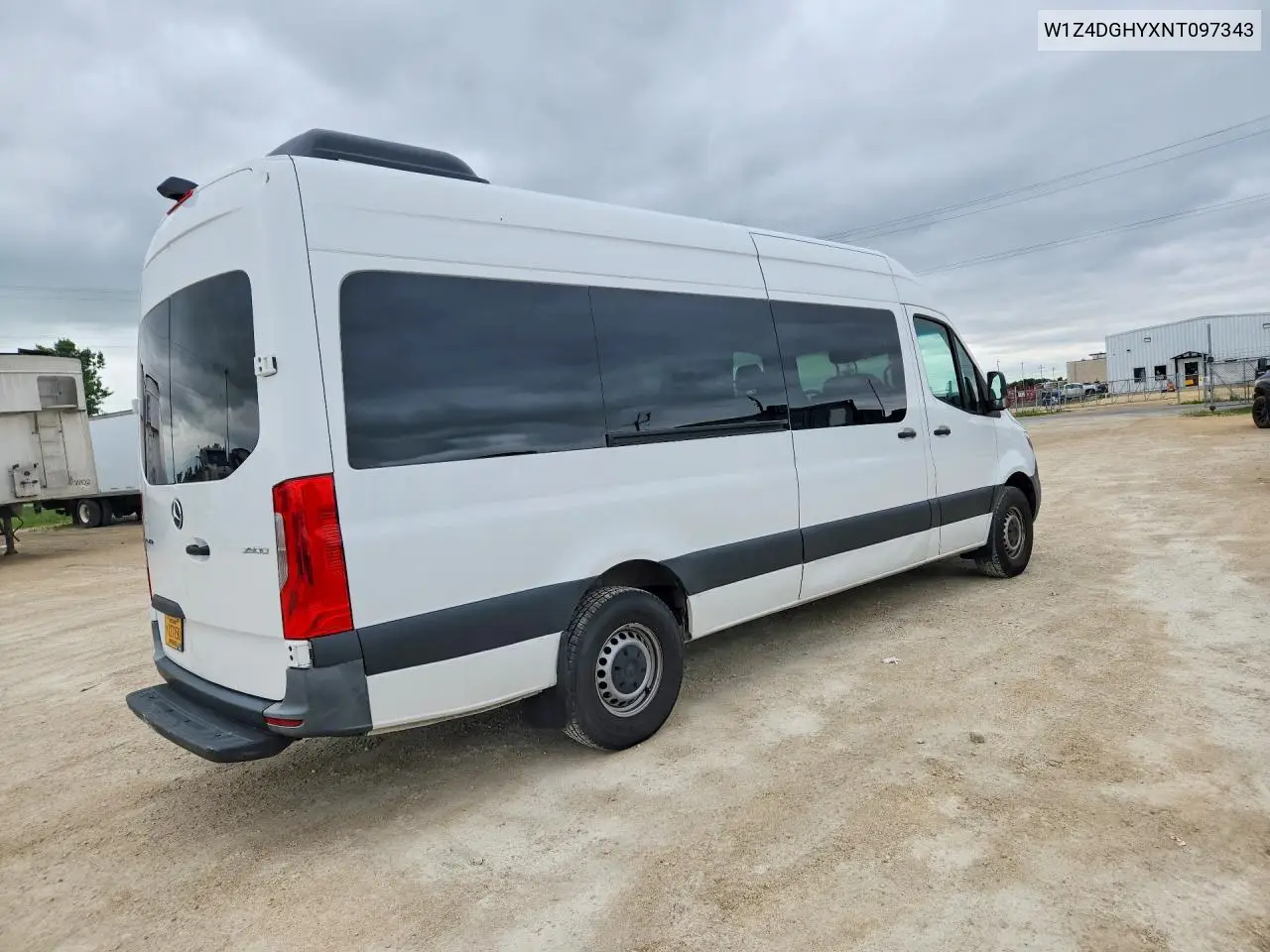 2022 Mercedes-Benz Sprinter 2500 VIN: W1Z4DGHYXNT097343 Lot: 53694006