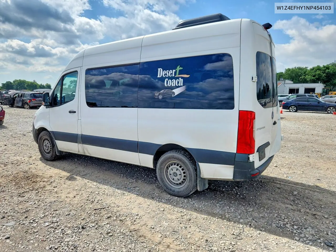 2022 Mercedes-Benz Sprinter 2500 VIN: W1Z4EFHY1NP454103 Lot: 56991656