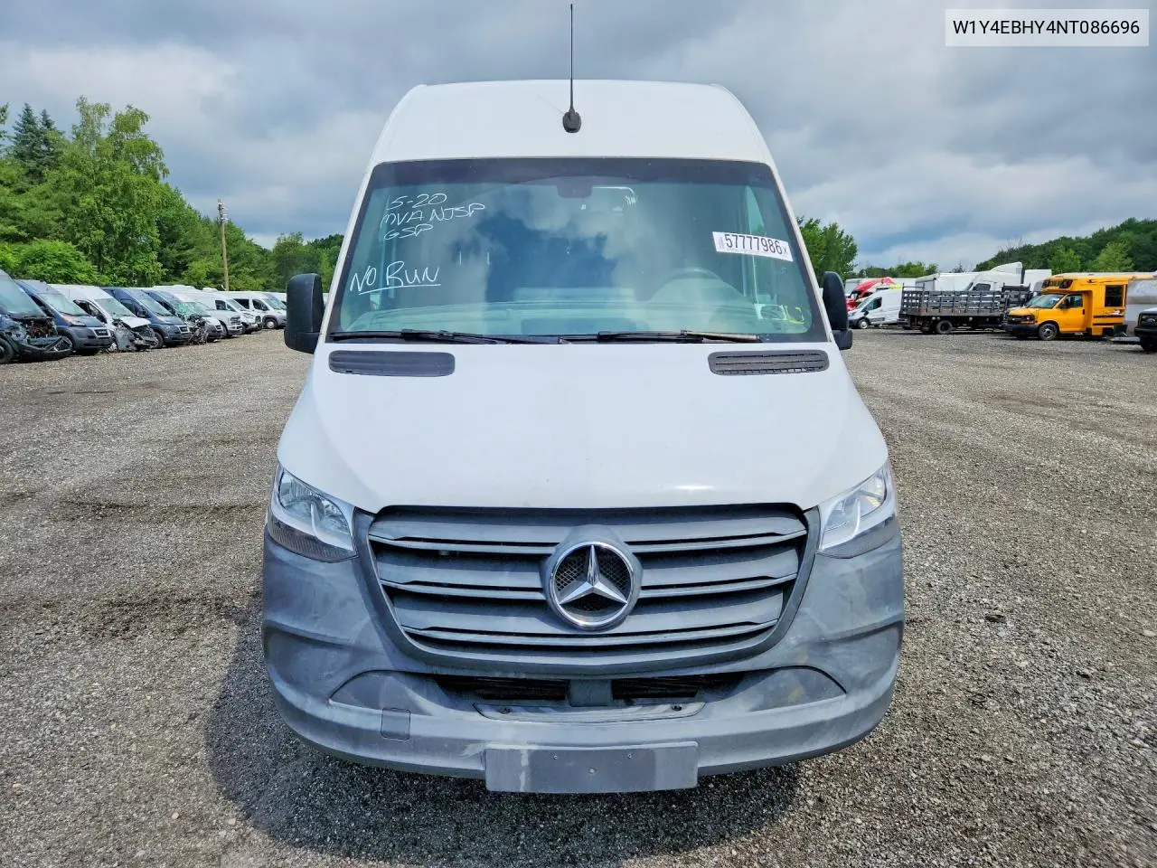 2022 Mercedes-Benz Sprinter 2500 Delivery Van VIN: W1Y4EBHY4NT086696 Lot: 57777986