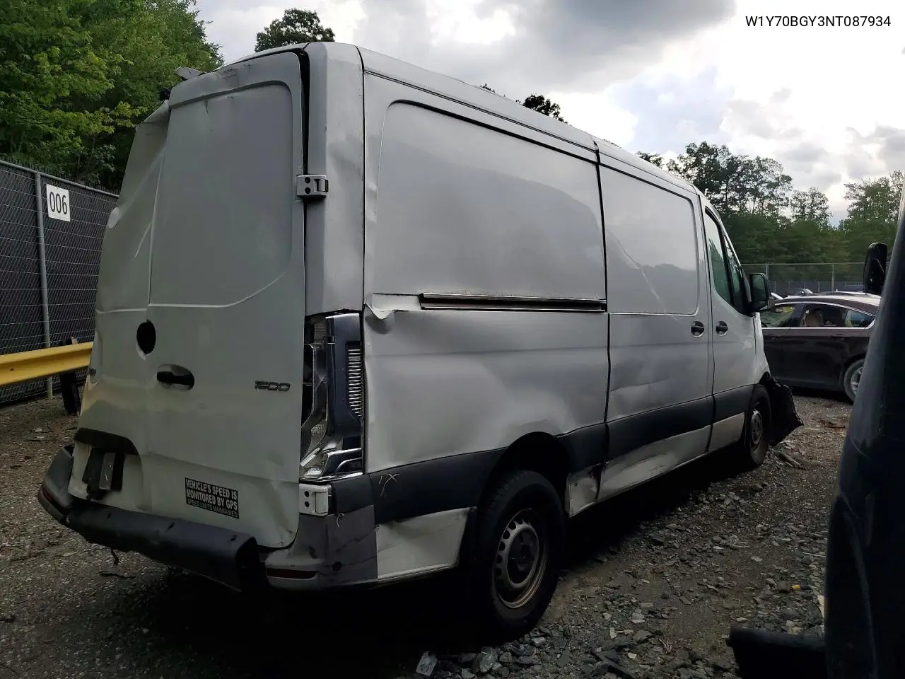 2022 Mercedes-Benz Sprinter 1500 VIN: W1Y70BGY3NT087934 Lot: 58288976