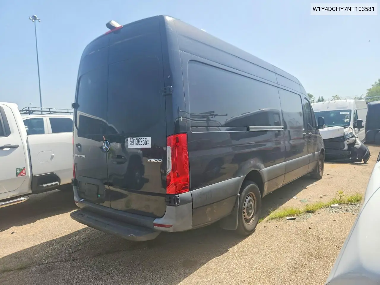 2022 Mercedes-Benz Sprinter 2500 VIN: W1Y4DCHY7NT103581 Lot: 59136256
