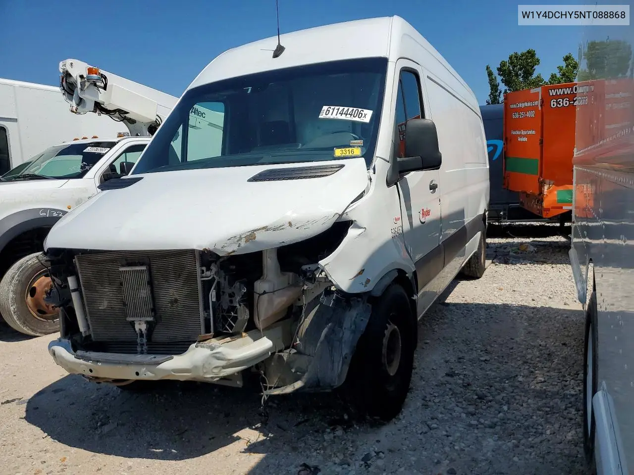2022 Mercedes-Benz Sprinter 2500 VIN: W1Y4DCHY5NT088868 Lot: 61144406