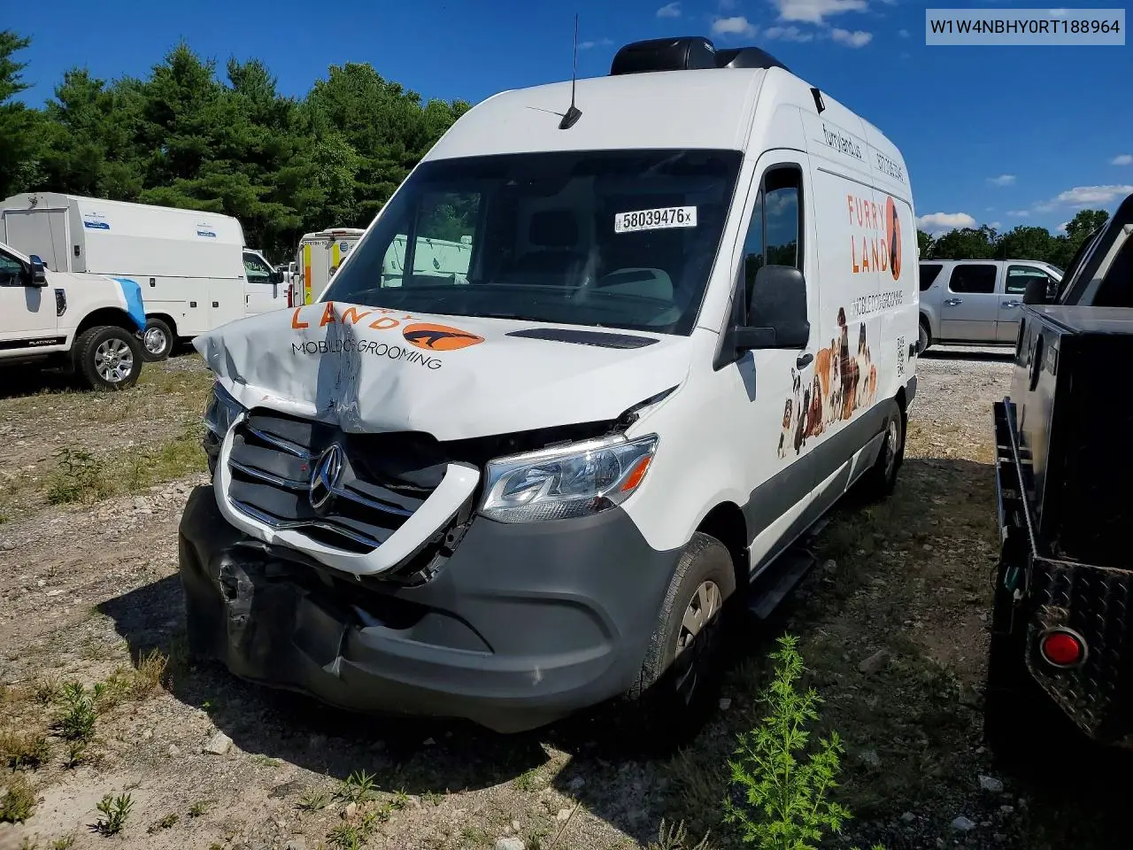 2024 Mercedes-Benz Sprinter 2500 VIN: W1W4NBHY0RT188964 Lot: 58039476