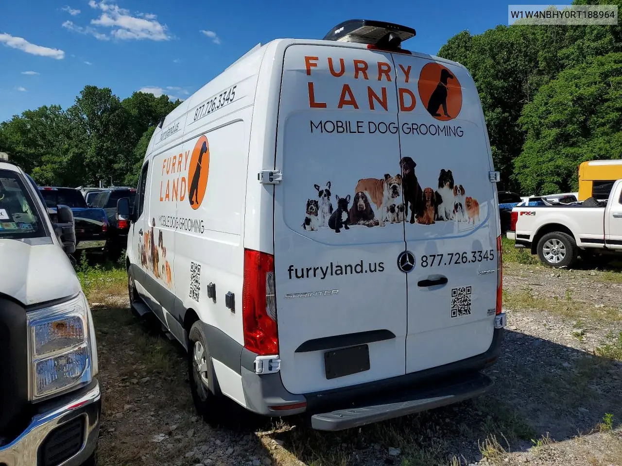 2024 Mercedes-Benz Sprinter 2500 VIN: W1W4NBHY0RT188964 Lot: 58039476