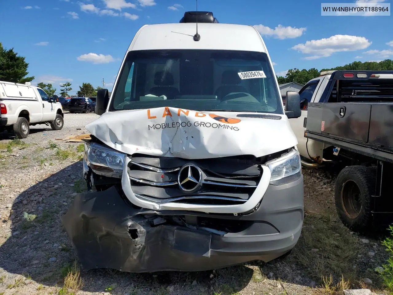 2024 Mercedes-Benz Sprinter 2500 VIN: W1W4NBHY0RT188964 Lot: 58039476