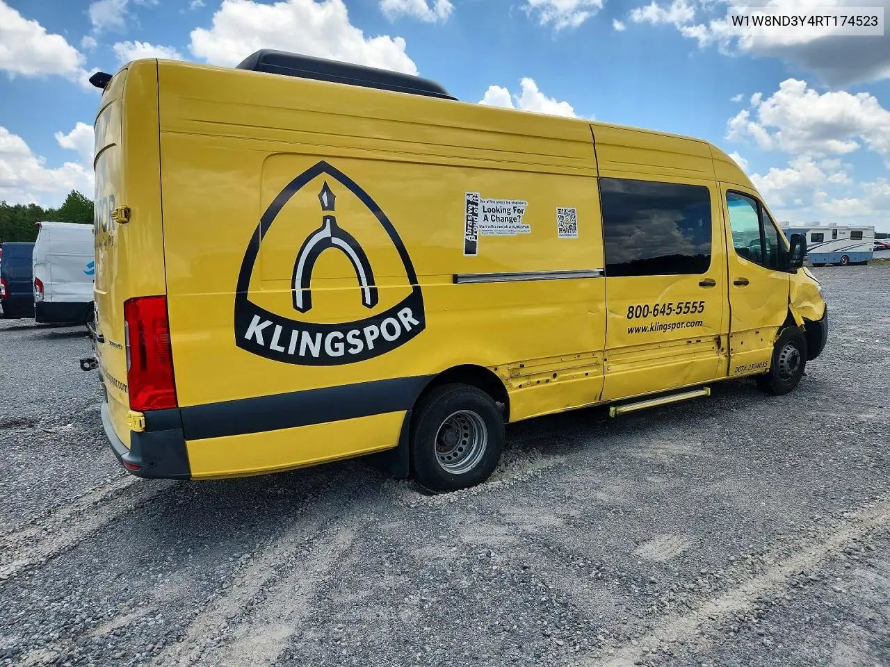 2024 Mercedes-Benz Sprinter 3500 VIN: W1W8ND3Y4RT174523 Lot: 58347386