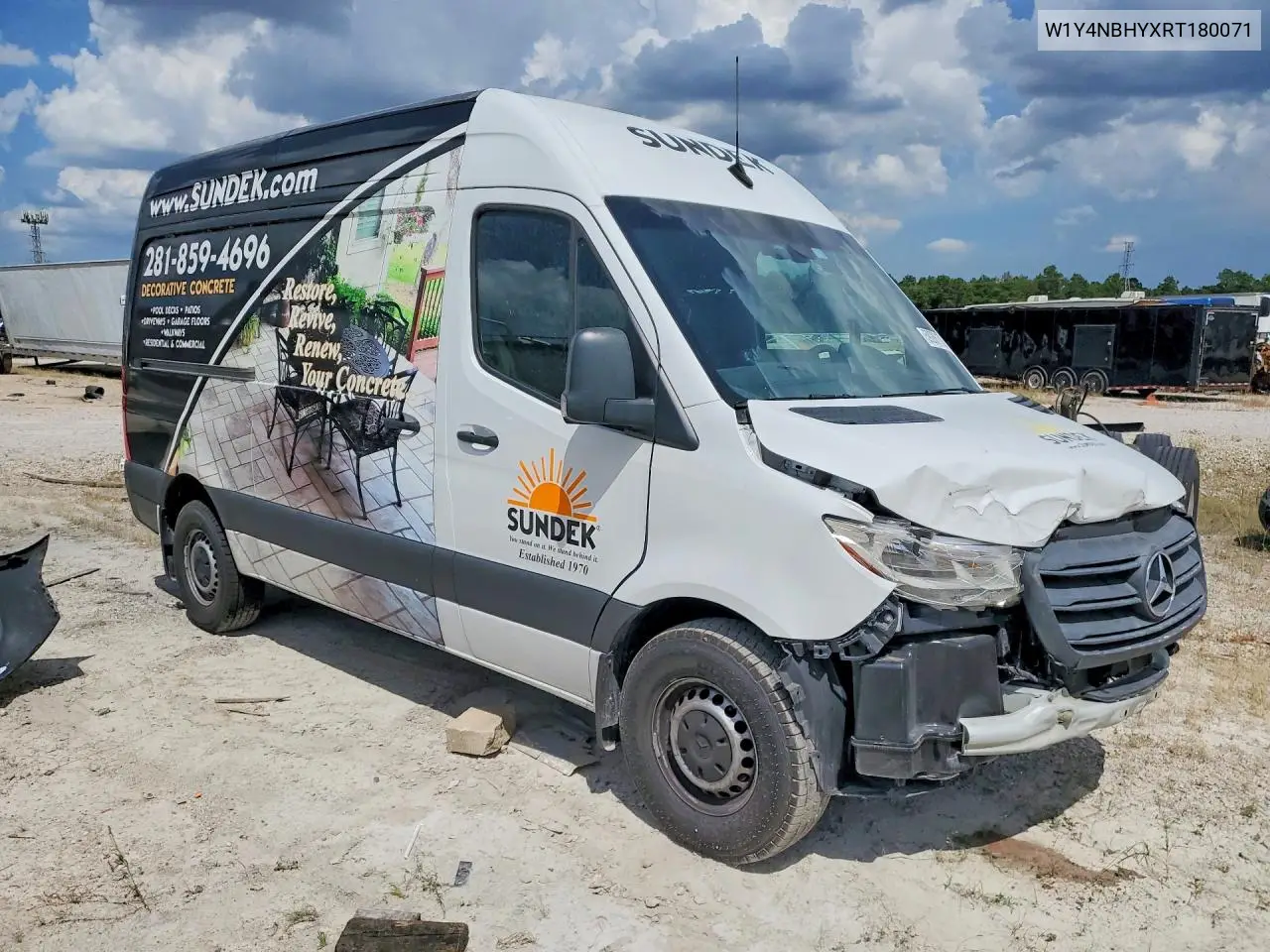 2024 Mercedes-Benz Sprinter 2500 VIN: W1Y4NBHYXRT180071 Lot: 59286176