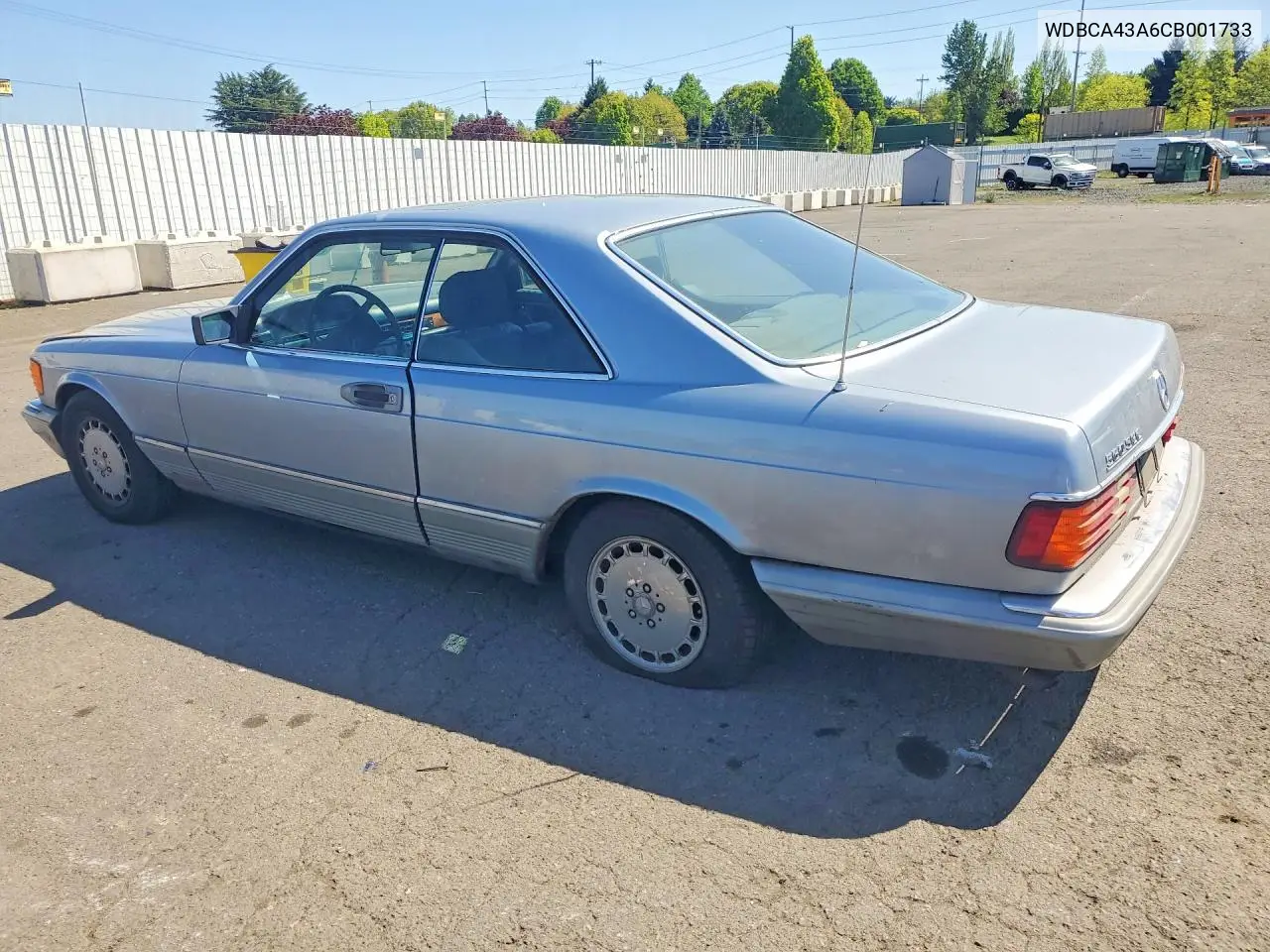 1982 Mercedes-Benz 380 Sec VIN: WDBCA43A6CB001733 Lot: 51819236