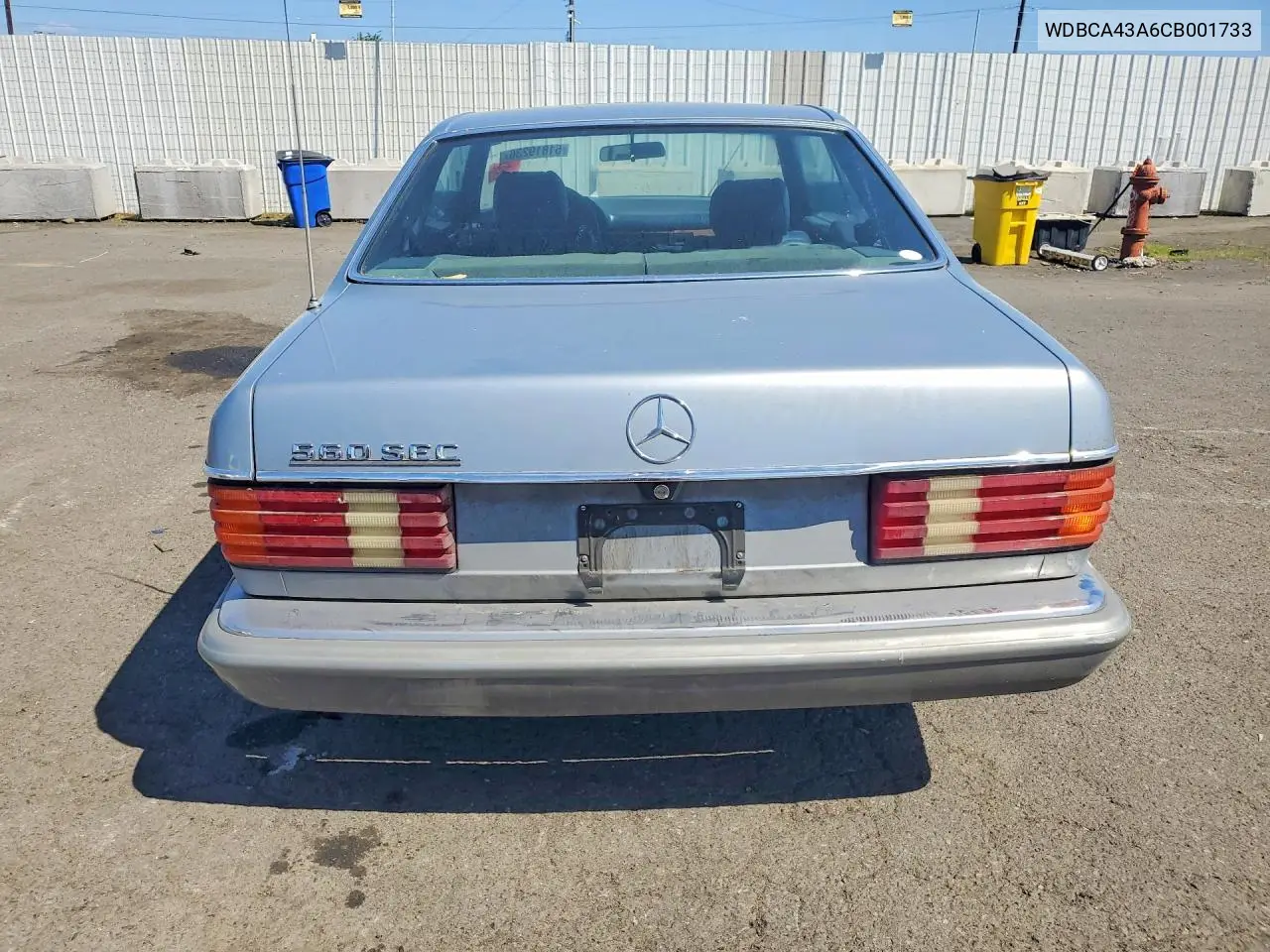 1982 Mercedes-Benz 380 Sec VIN: WDBCA43A6CB001733 Lot: 51819236