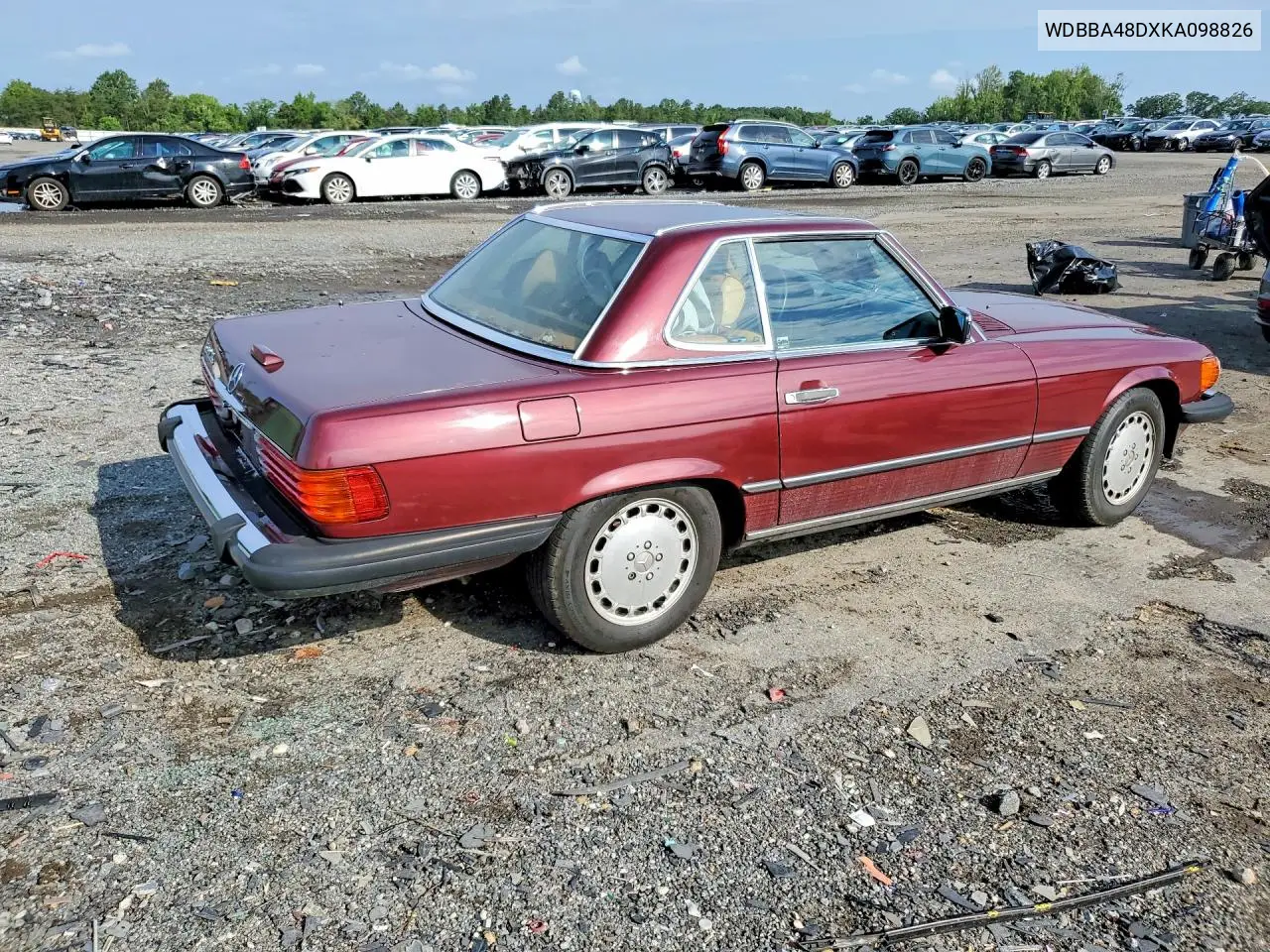 1989 Mercedes-Benz 560-Class VIN: WDBBA48DXKA098826 Lot: 60435826