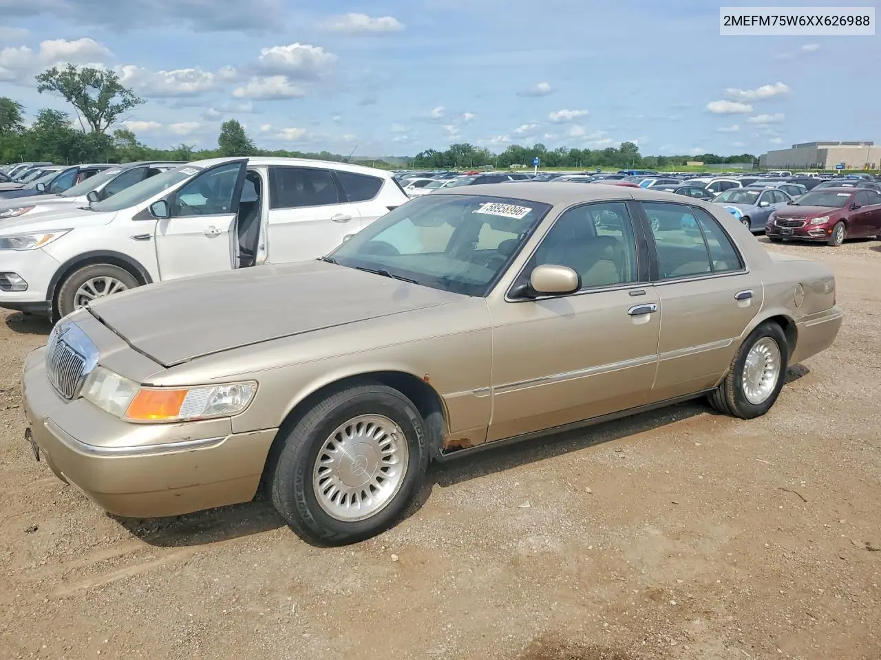 1999 Mercury Grand Marquis Ls VIN: 2MEFM75W6XX626988 Lot: 58958996