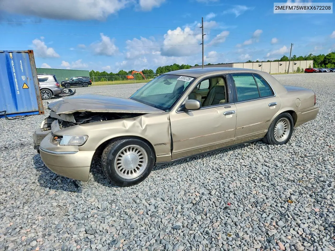 1999 Mercury Grand Marquis Ls VIN: 2MEFM75W8XX672208 Lot: 59993726