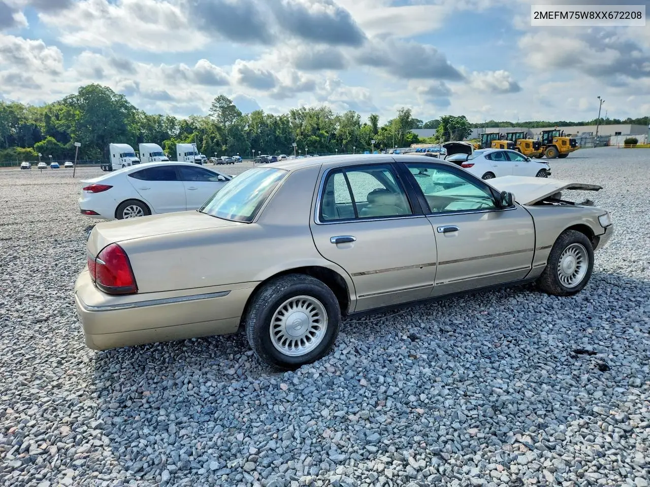 1999 Mercury Grand Marquis Ls VIN: 2MEFM75W8XX672208 Lot: 59993726