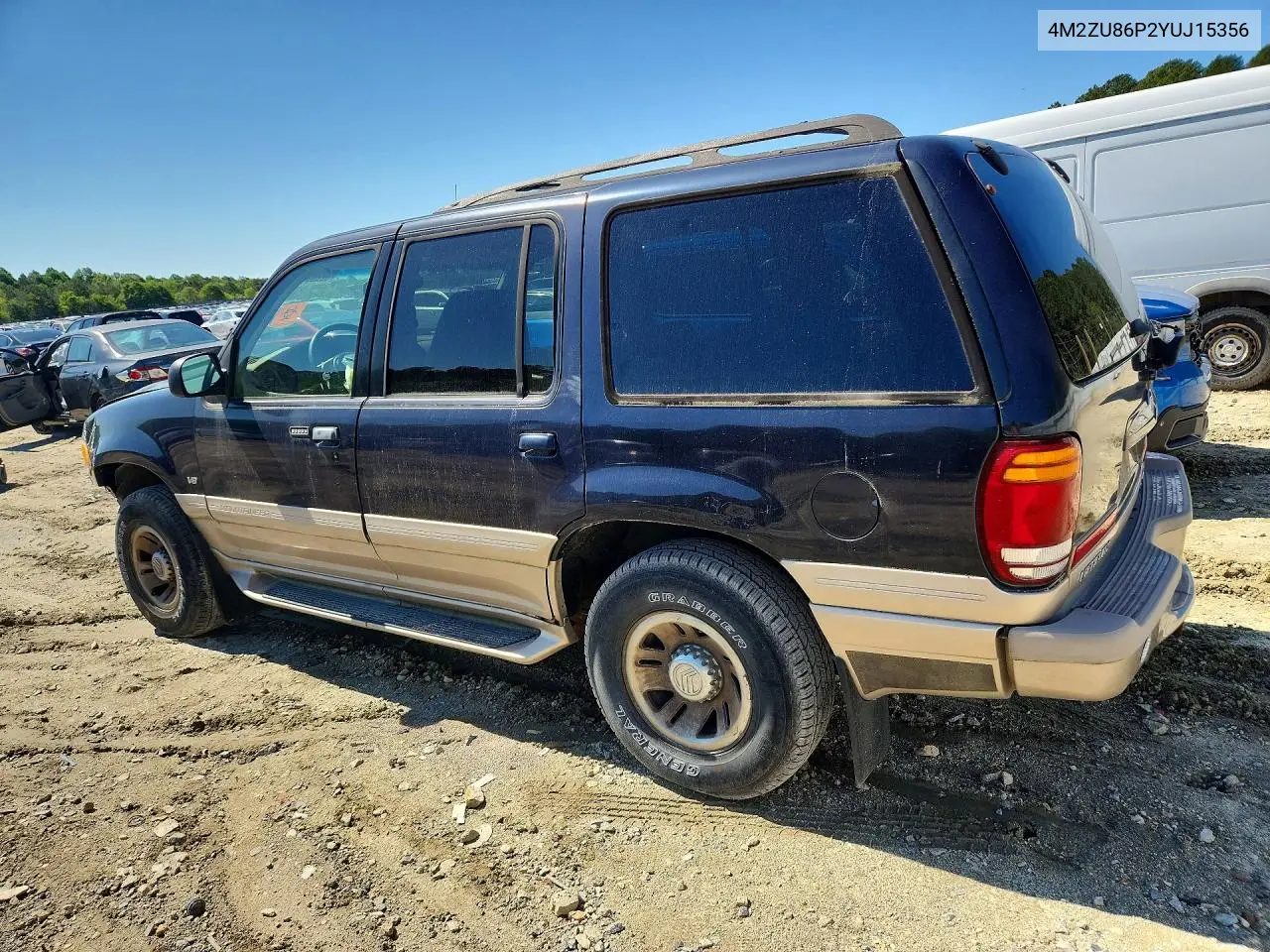 2000 Mercury Mountaineer VIN: 4M2ZU86P2YUJ15356 Lot: 52229956