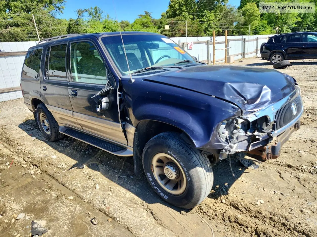2000 Mercury Mountaineer VIN: 4M2ZU86P2YUJ15356 Lot: 52229956