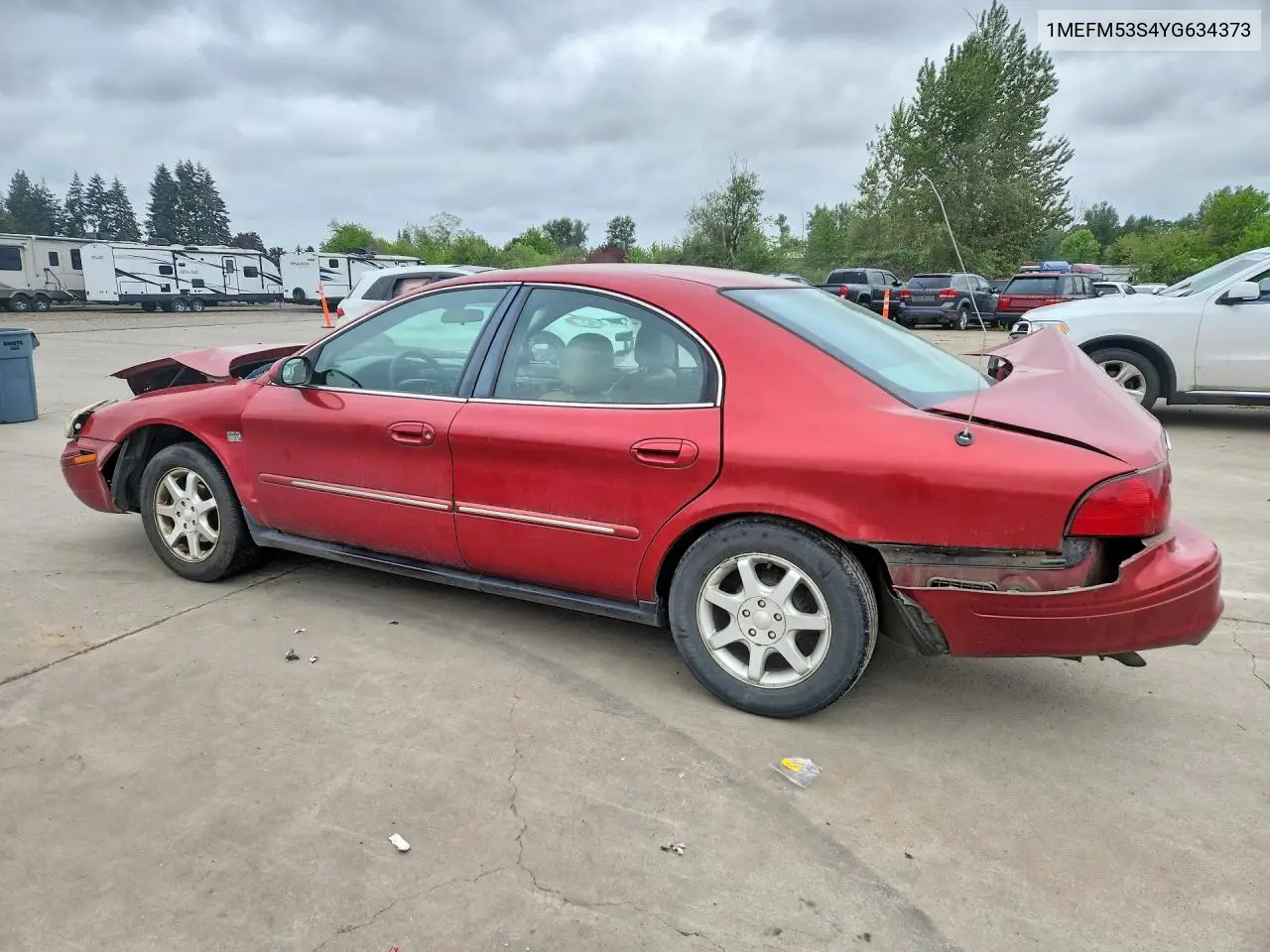 2000 Mercury Sable Ls VIN: 1MEFM53S4YG634373 Lot: 52376406