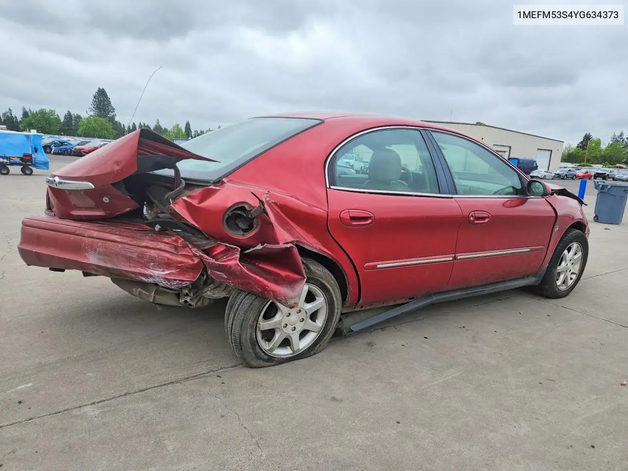 2000 Mercury Sable Ls VIN: 1MEFM53S4YG634373 Lot: 52376406