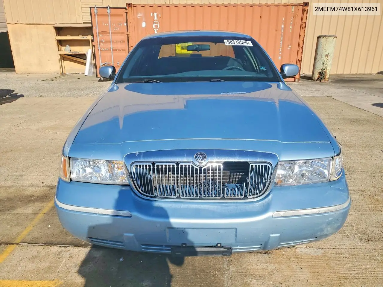 2001 Mercury Grand Marquis Gs VIN: 2MEFM74W81X613961 Lot: 58310506
