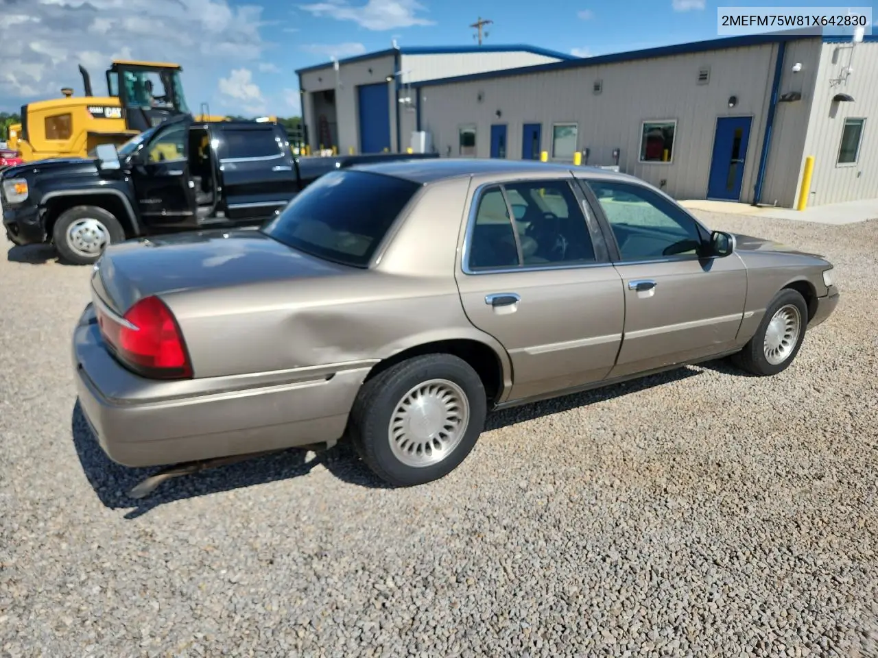 2001 Mercury Grand Marquis Ls VIN: 2MEFM75W81X642830 Lot: 58404966