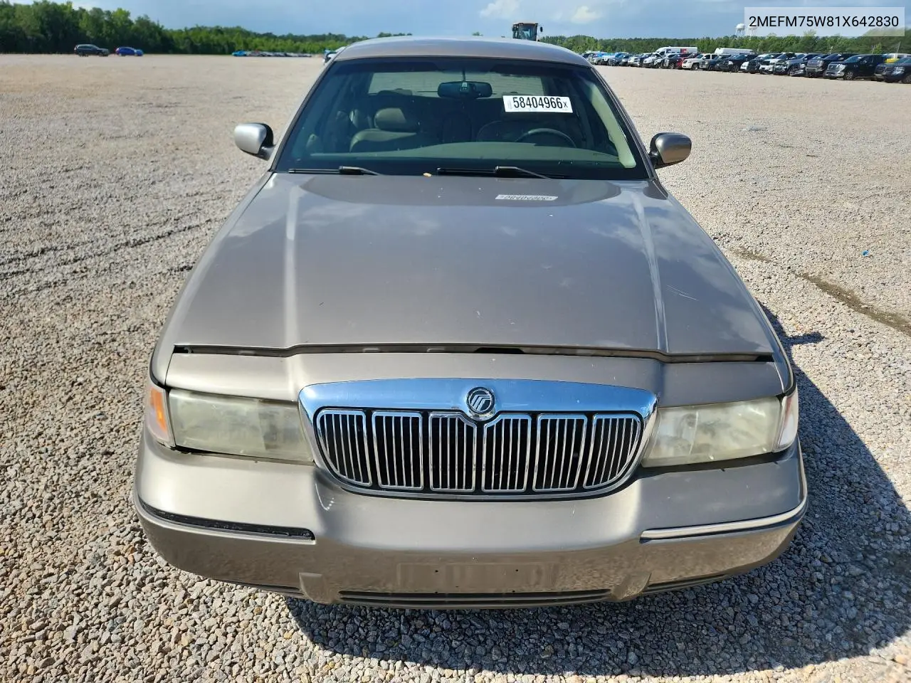 2001 Mercury Grand Marquis Ls VIN: 2MEFM75W81X642830 Lot: 58404966