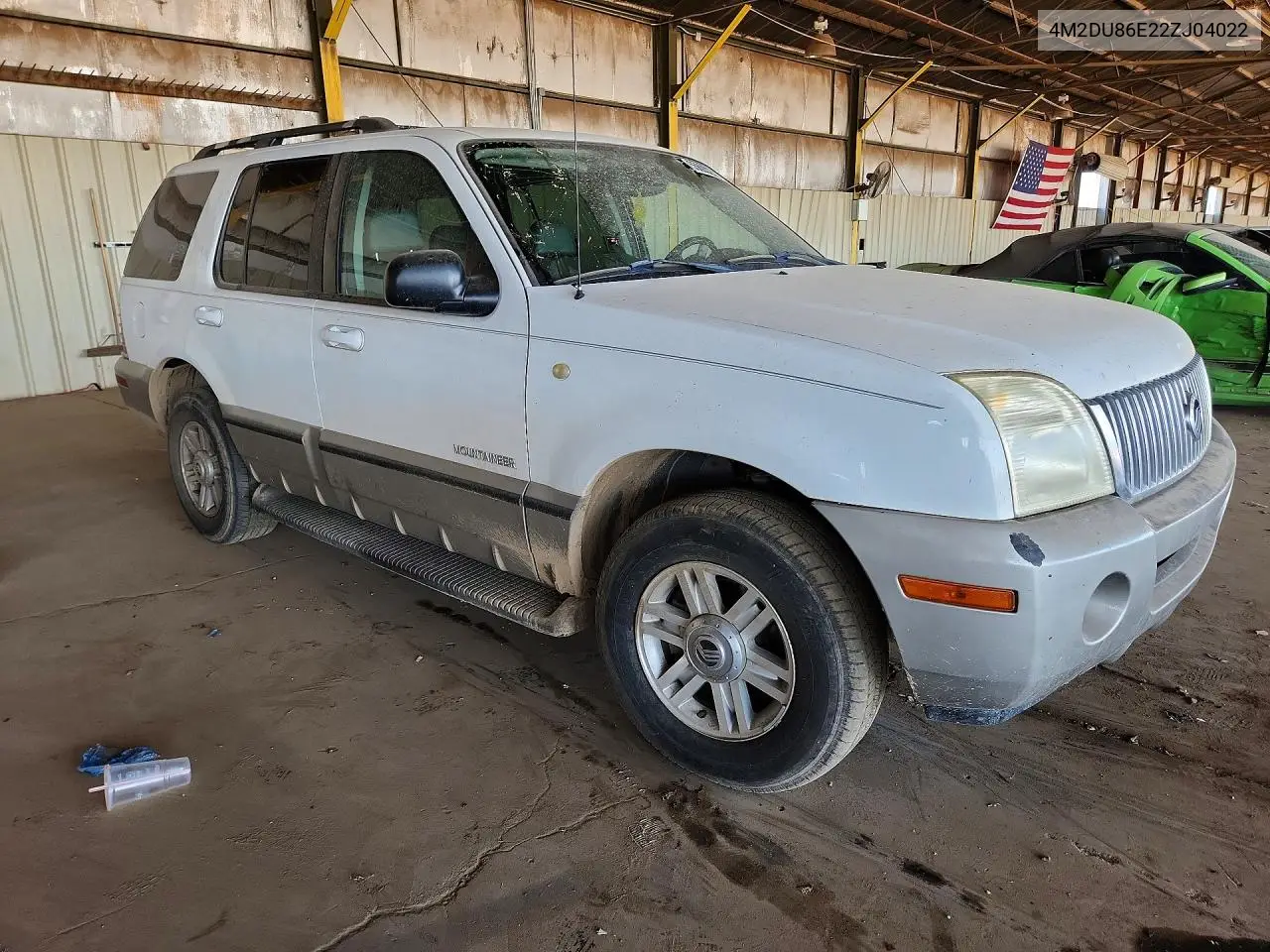 2002 Mercury Mountaineer VIN: 4M2DU86E22ZJ04022 Lot: 55693276